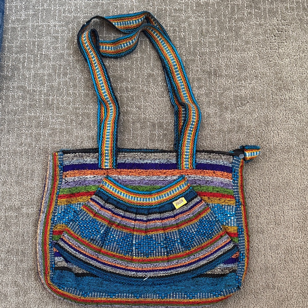 Multicolor Striped Tote Bag